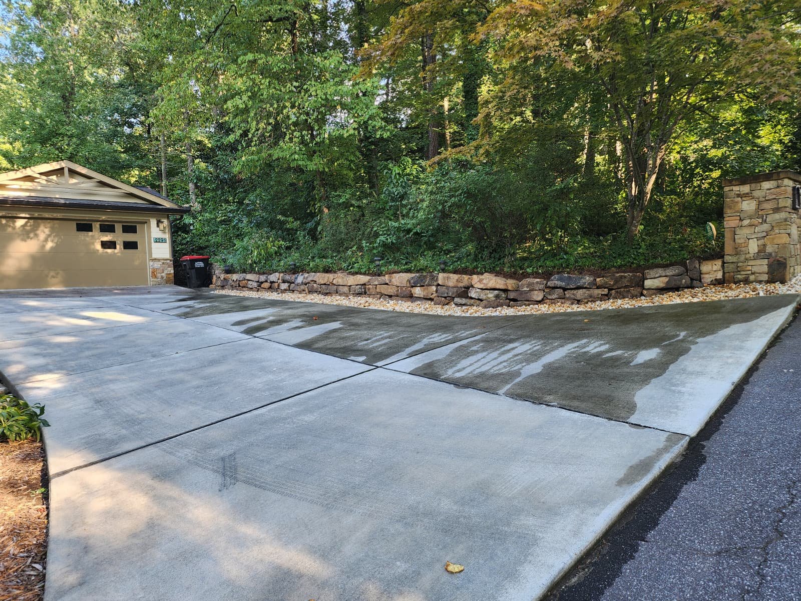 Hardscaping and retaining wall work, view 11